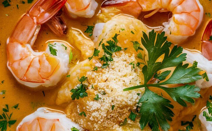 Easy Creamy Garlic Shrimp With Parmesan Recipe
