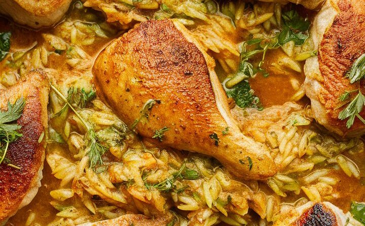 One-Pan Creamy Parmesan Chicken & Rice