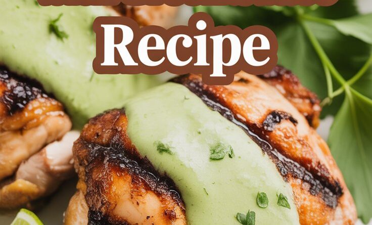 Delicious Peruvian Chicken with Creamy Green Sauce Recipe