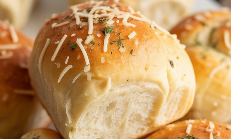 Delicious Garlic Parmesan Dinner Rolls Recipe