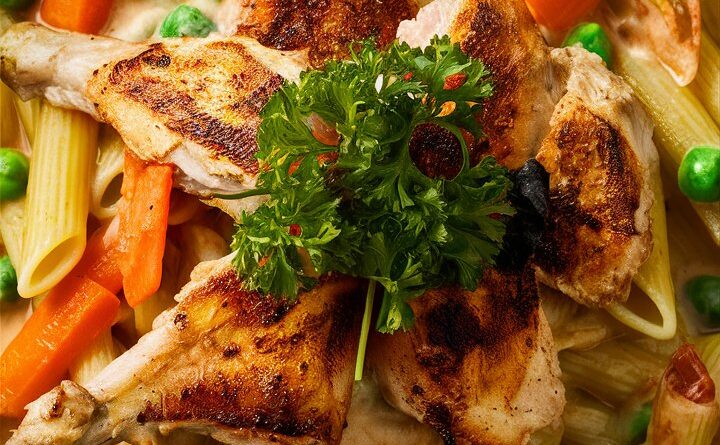 Delicious Chicken and Vegetable Penne Alfredo Recipe