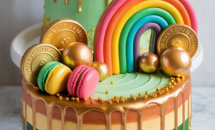Delightful Pot of Gold Rainbow Cake Recipe