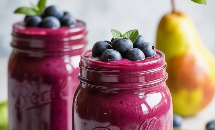 Refreshing Blueberry Pear Smoothie Recipe